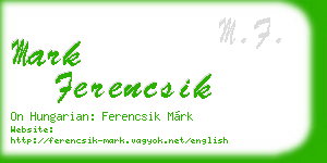 mark ferencsik business card