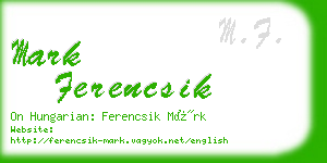 mark ferencsik business card